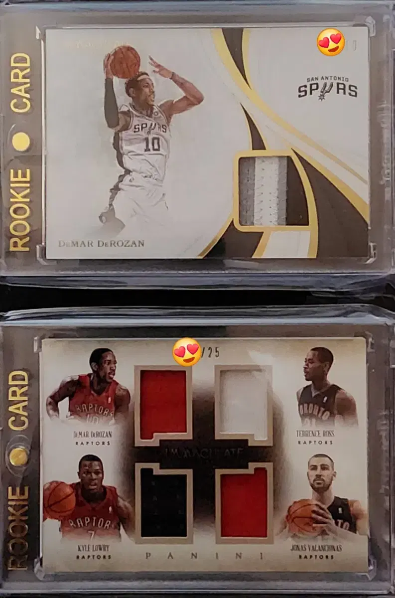 panini demar derozan jersey cards  2장 랏